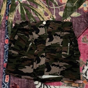 Rue21 Green and Brown Camouflage Cargo Shorts